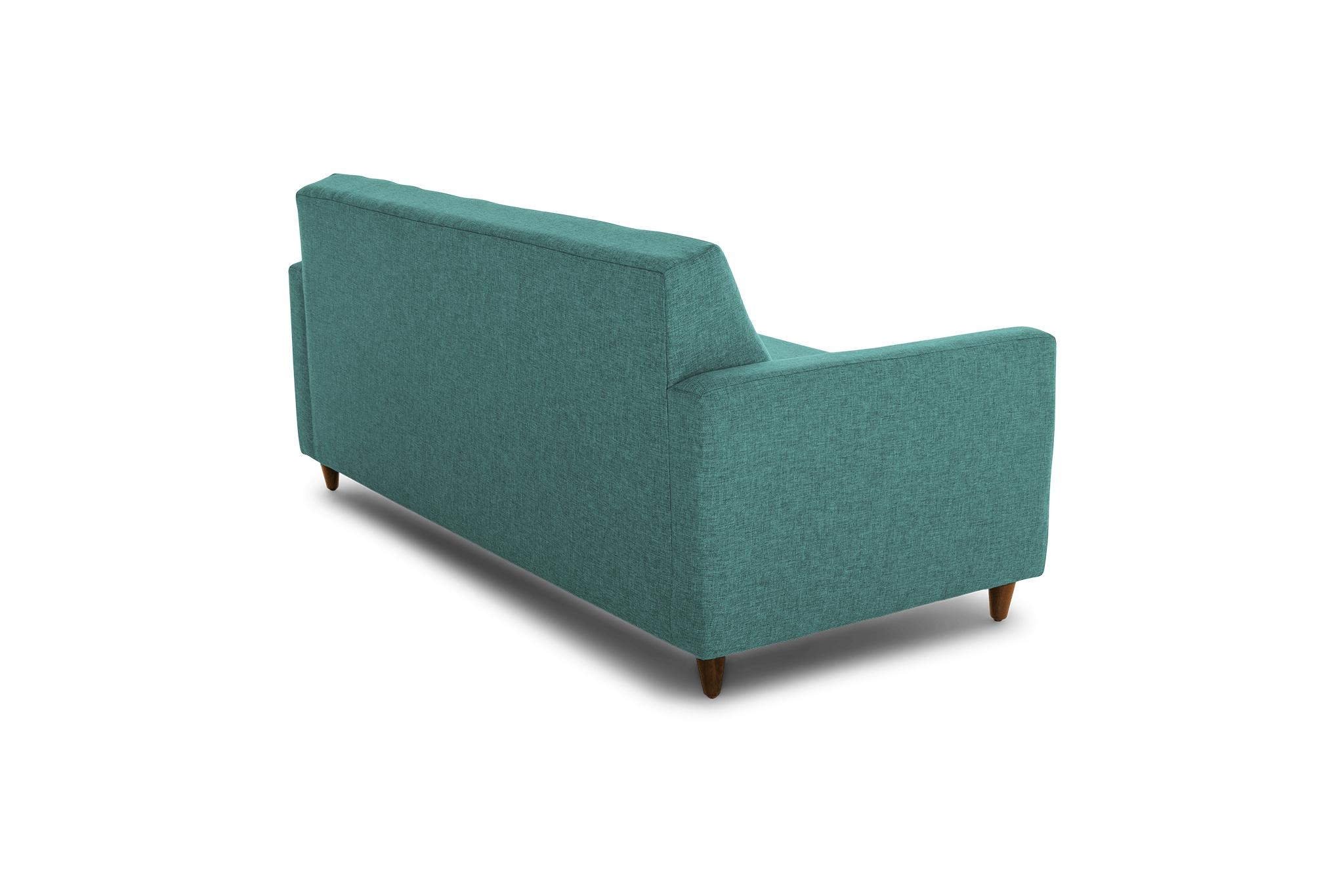 Green Korver Mid Century Modern Sleeper Sofa - Essence Aqua - Mocha - Image 4