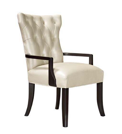 Leathercraft Davina Upholstered Dining Chair Upholstery Color: Elegance Black - Image 0