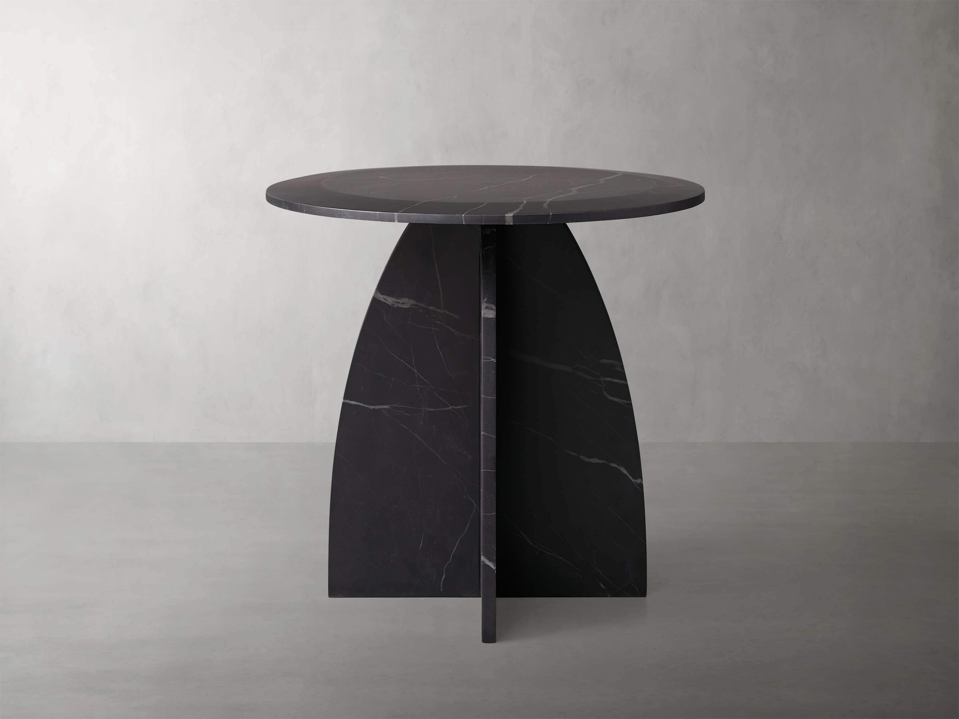 Solstice End Table in Stone Black  Marquina - Image 0