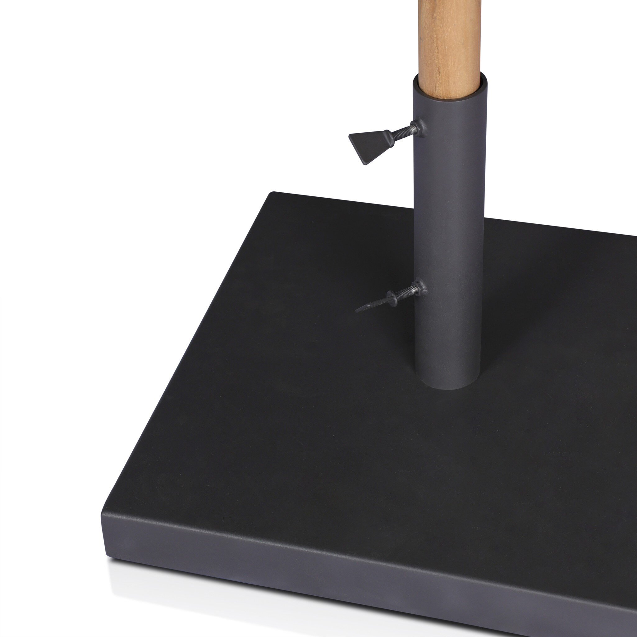 Baska Outdoor Round Umbrella - Arashi Black - Image 12