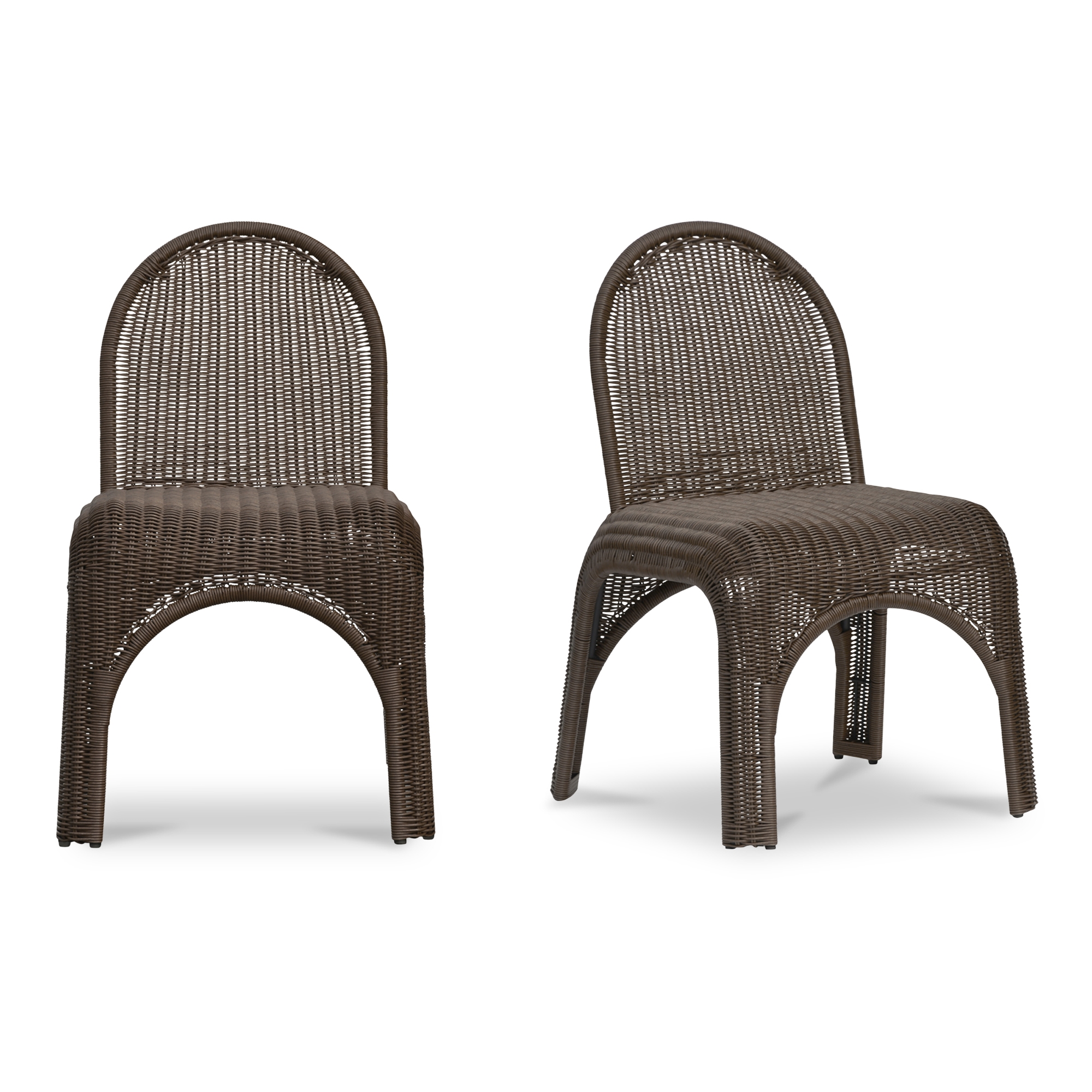 Kendall Outdoor Dining Chair Brown-Set of Two - Image 0