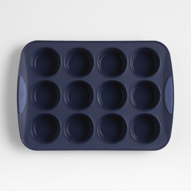 Crate & Barrel Trudeau 12-Cup Silicone Muffin Pan - Image 0