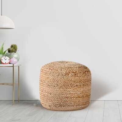 Hedy Upholstered Round Pouf - Image 0
