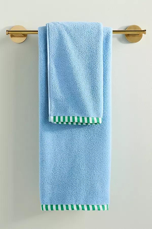 The Sloane Stripe Trim Soft Cotton Towel Collection - Image 0