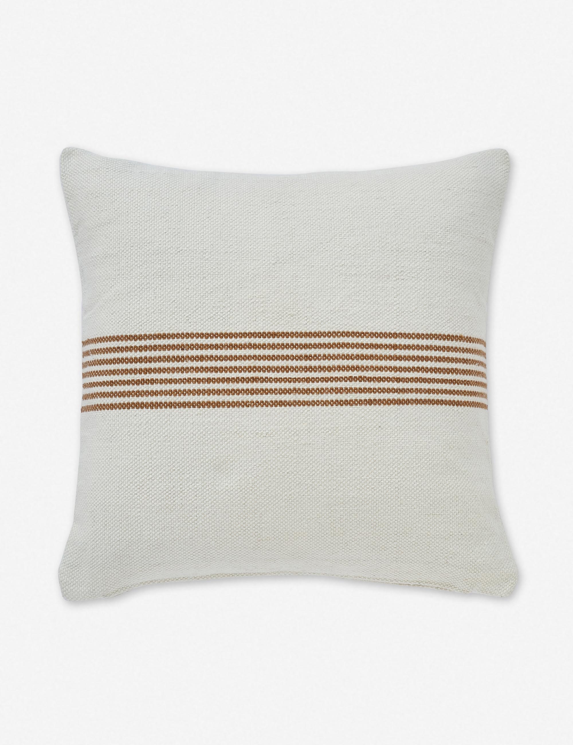 Katya Indoor/Outdoor Pillow, Rust Stripe, 20" x 20" - Image 0