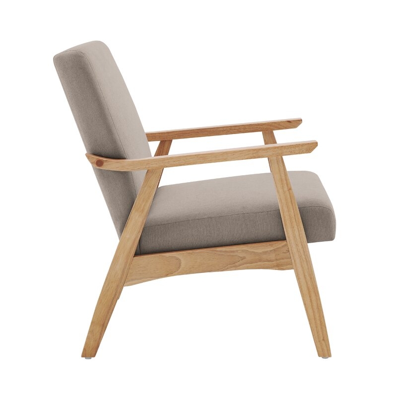 Brandolyn 23.6'' Wide Linen Armchair, Beige - Image 6