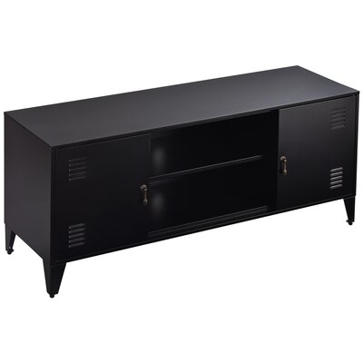 47.3" Metal TV Cabinet With Shelf & Storage Cabinet - Image 0