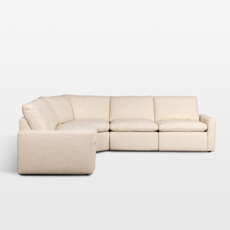 Tillery 5-Piece Antigo Natural Fabric Power Recliner Sectional Sofa - Image 1