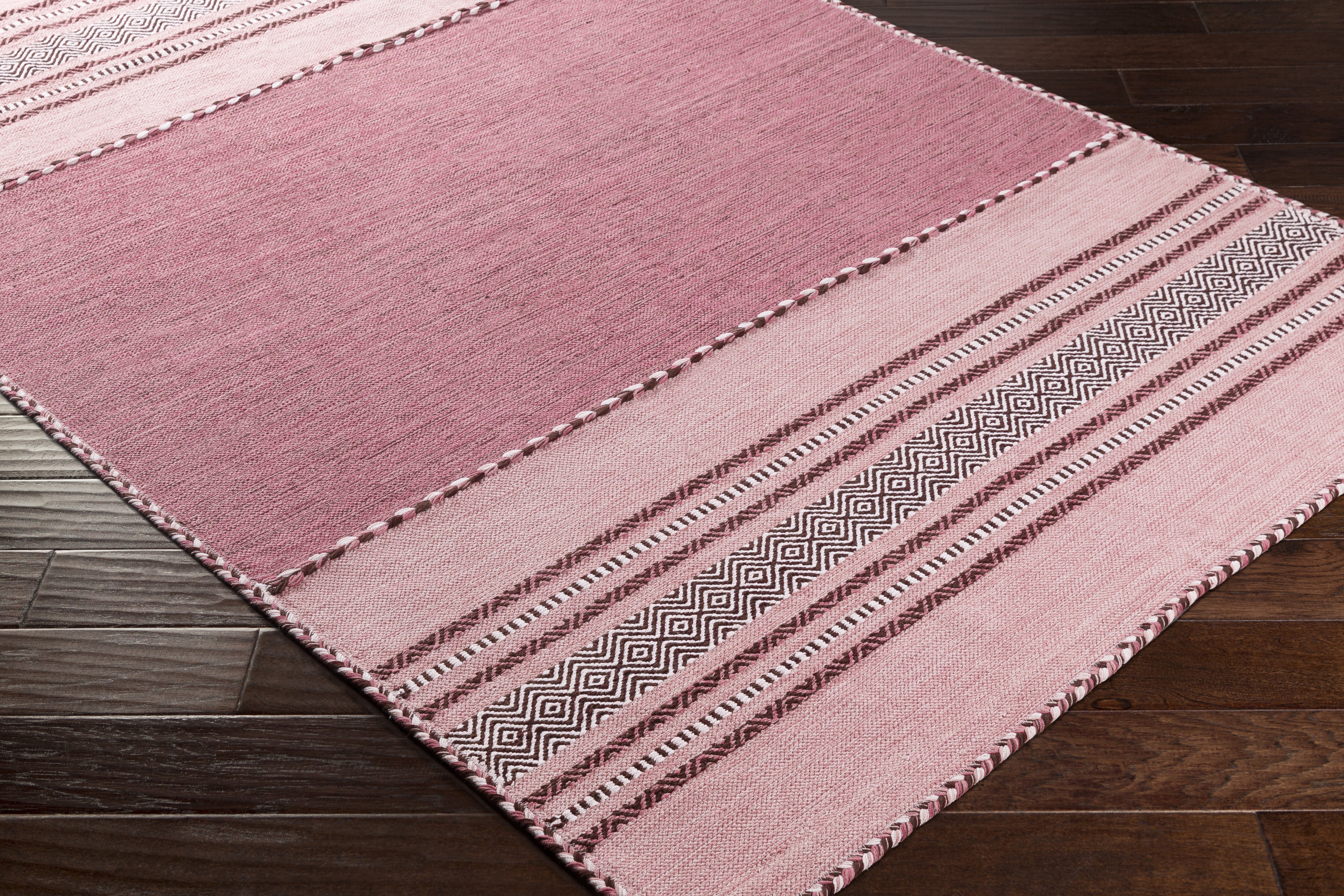 Trenza Pink Indoor 8' x 10' Handmade Rug - Image 6