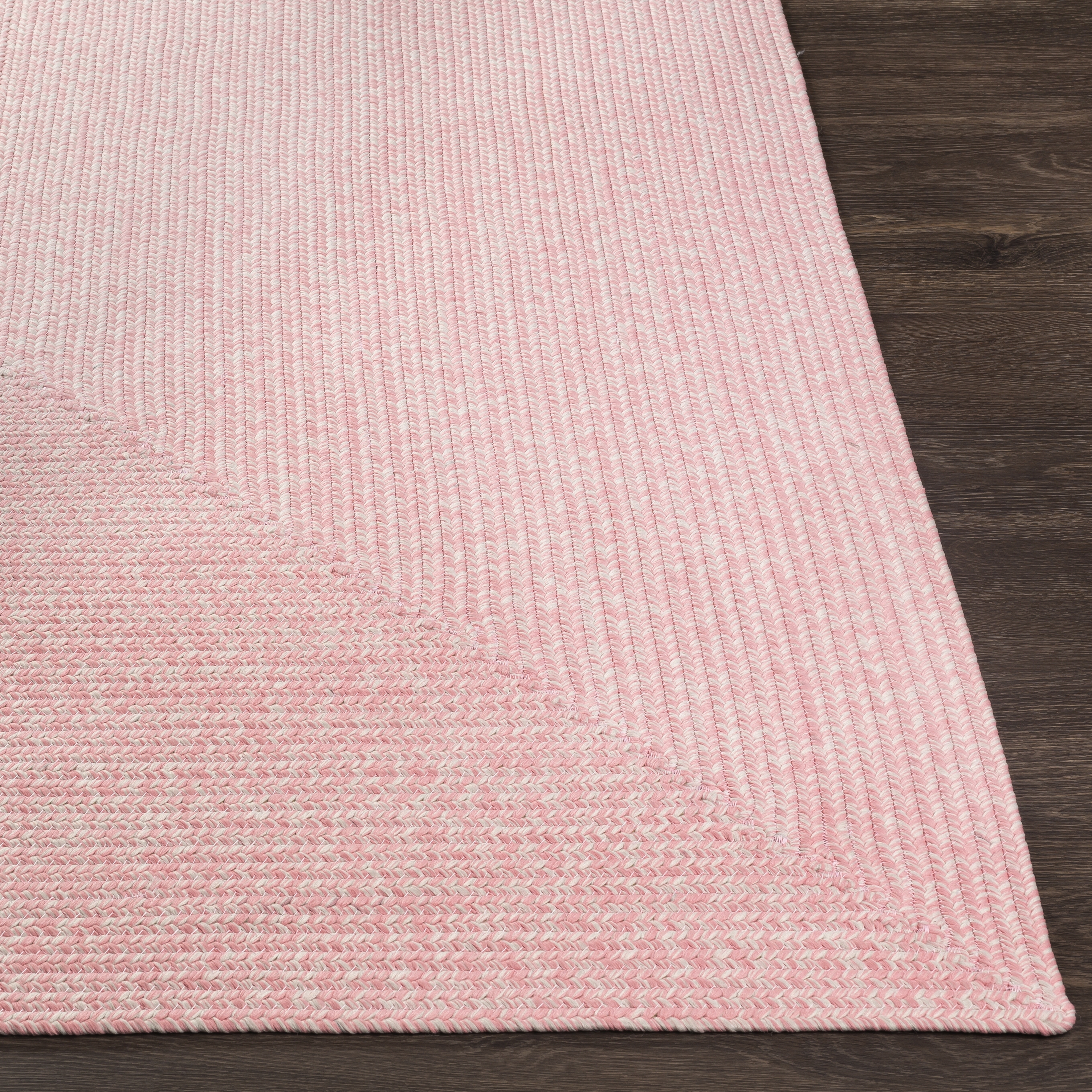Chesapeake Bay Pink Outdoor 6' x 9' Machine Woven Rug - Image 2