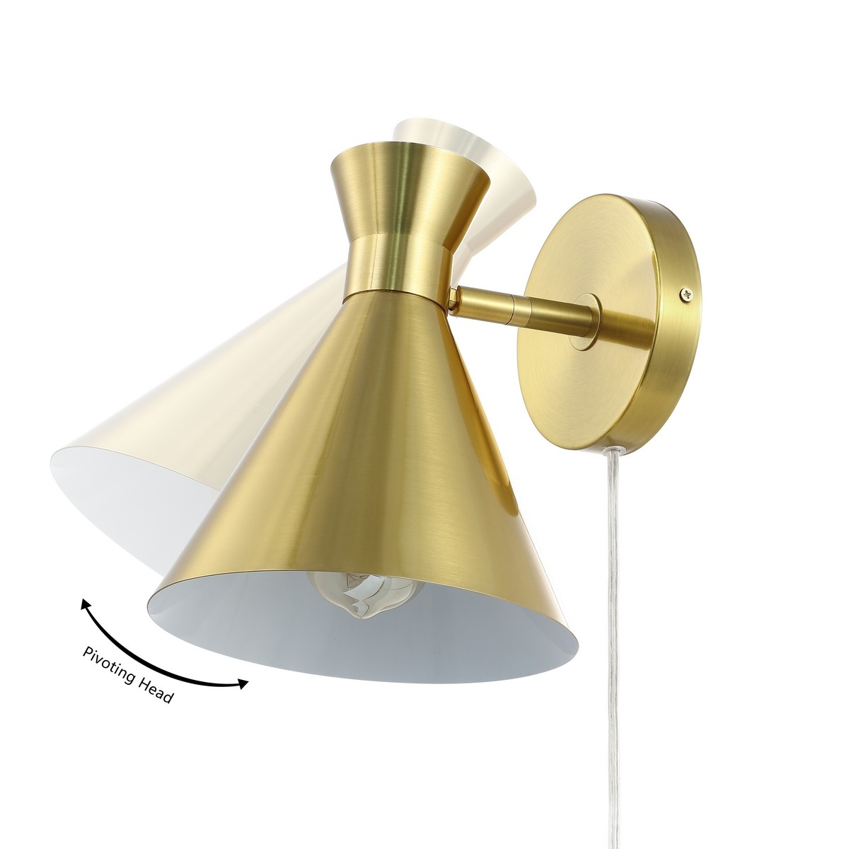 Jordie 8.25" Wall Sconce - Brass - Safavieh - Image 4