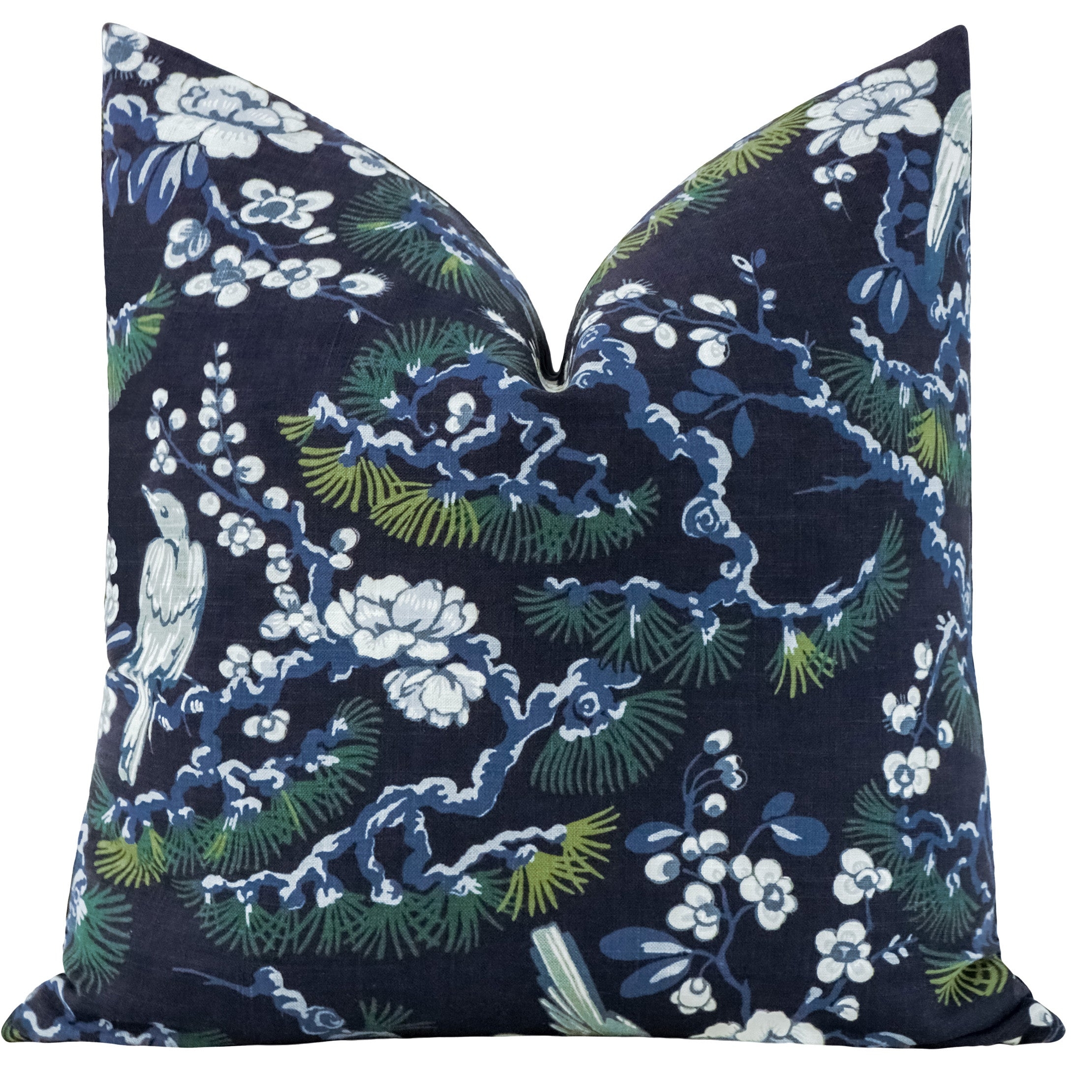 TRELLIS LINEN PRINT // NAVY BLUE - BY THE YARD - Image 0