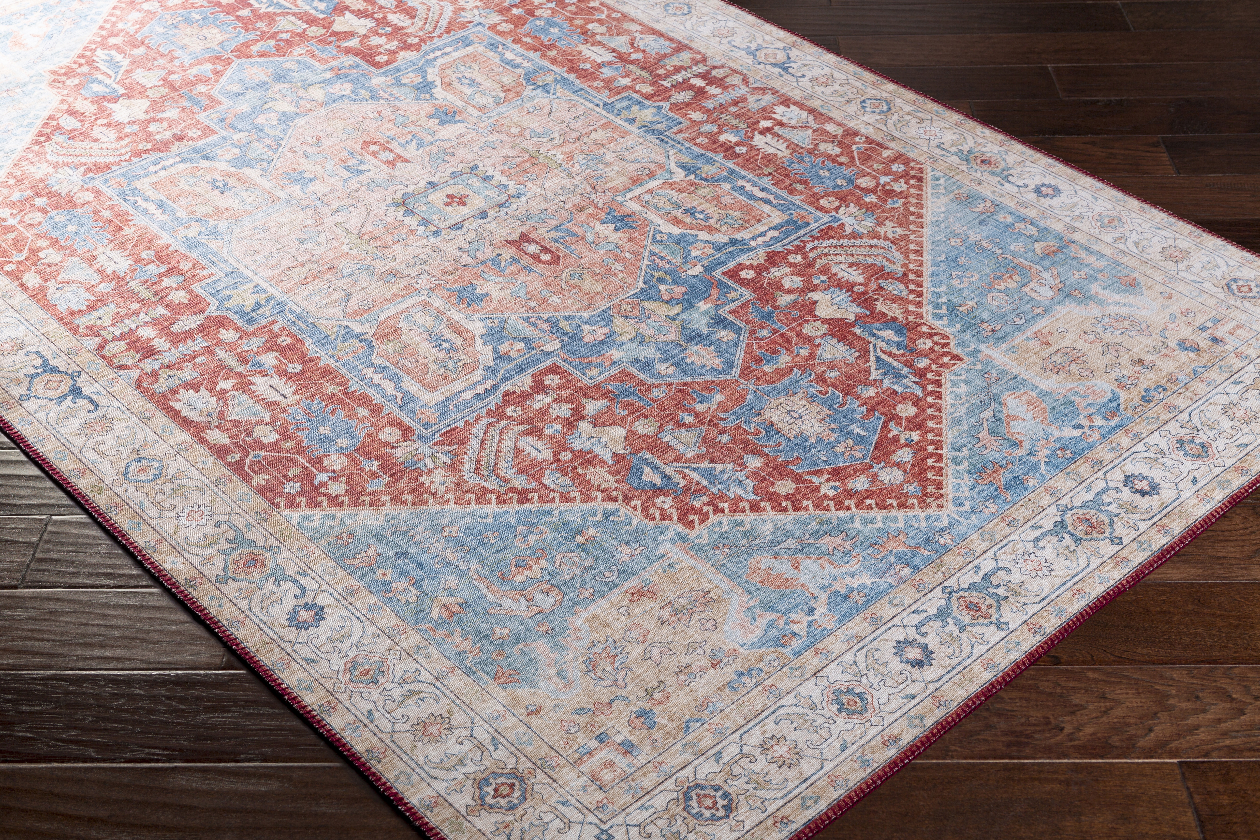 Iris Beige Indoor 7'6" x 9'6" Machine Woven Rug - Image 6