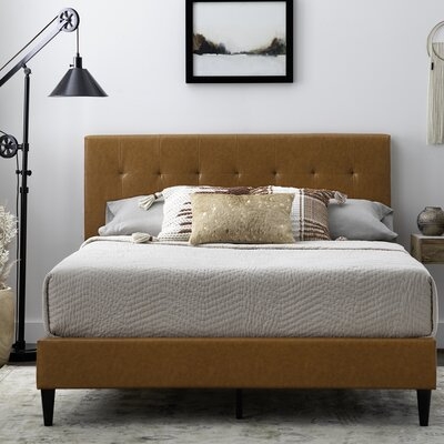 Tufted Upholstered Low Profile Platform Bed - Image 0