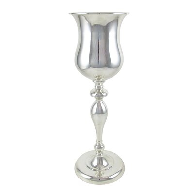 Metal Hurricane Vase With Stand - Image 0