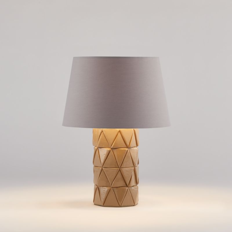 Esme Table Lamp with Grey Taper Shade - Image 1