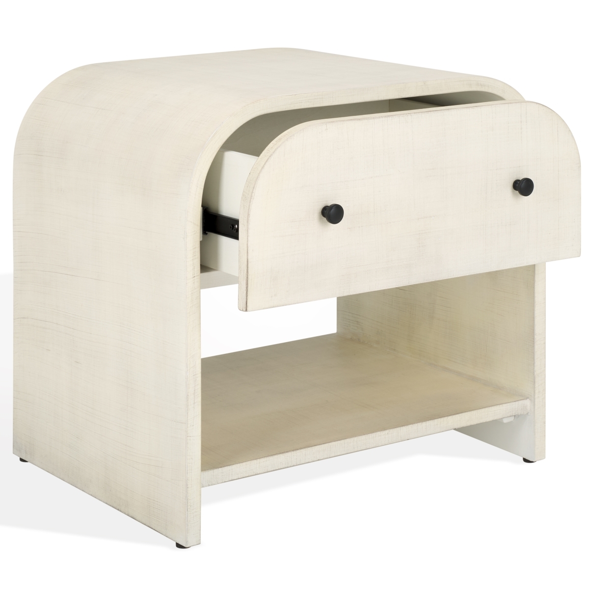 Jaqualina 1 Dr Wood Nightstand - White - Image 9