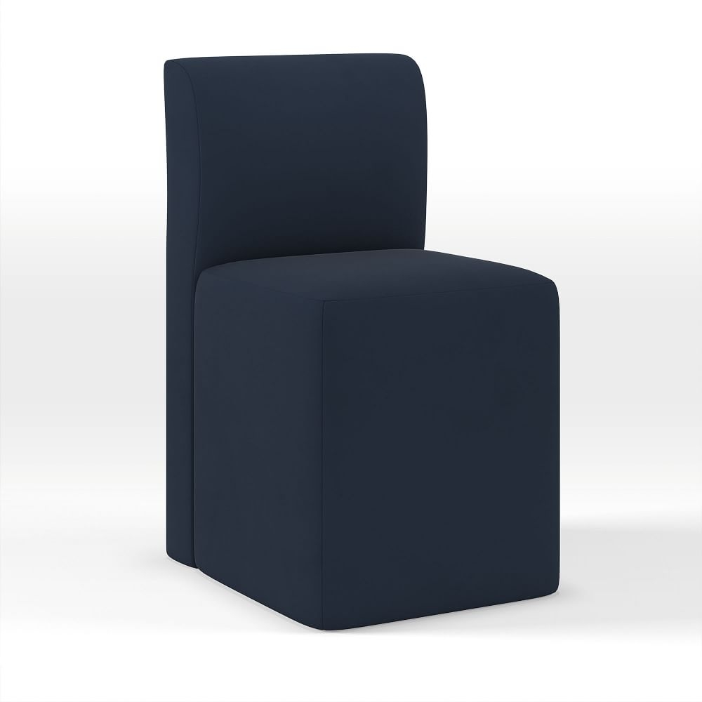 Floor Length Dining Chair, Performance Velvet, Ink Blue - Image 0