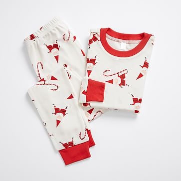 Modern Smiley Santa Tight Fit Pajama, 2T, Red, WE Kids - Image 0