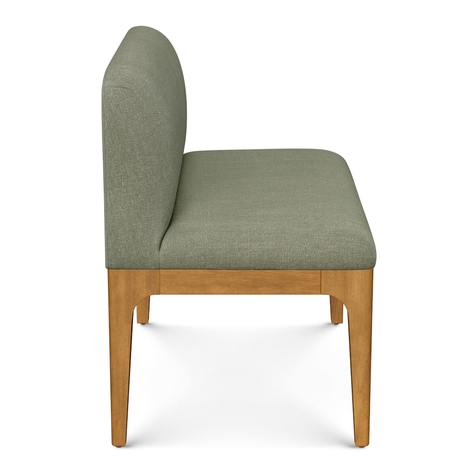 Rosin 34" Armless Banquette - Smoked Oak and Welsh Green - Image 2