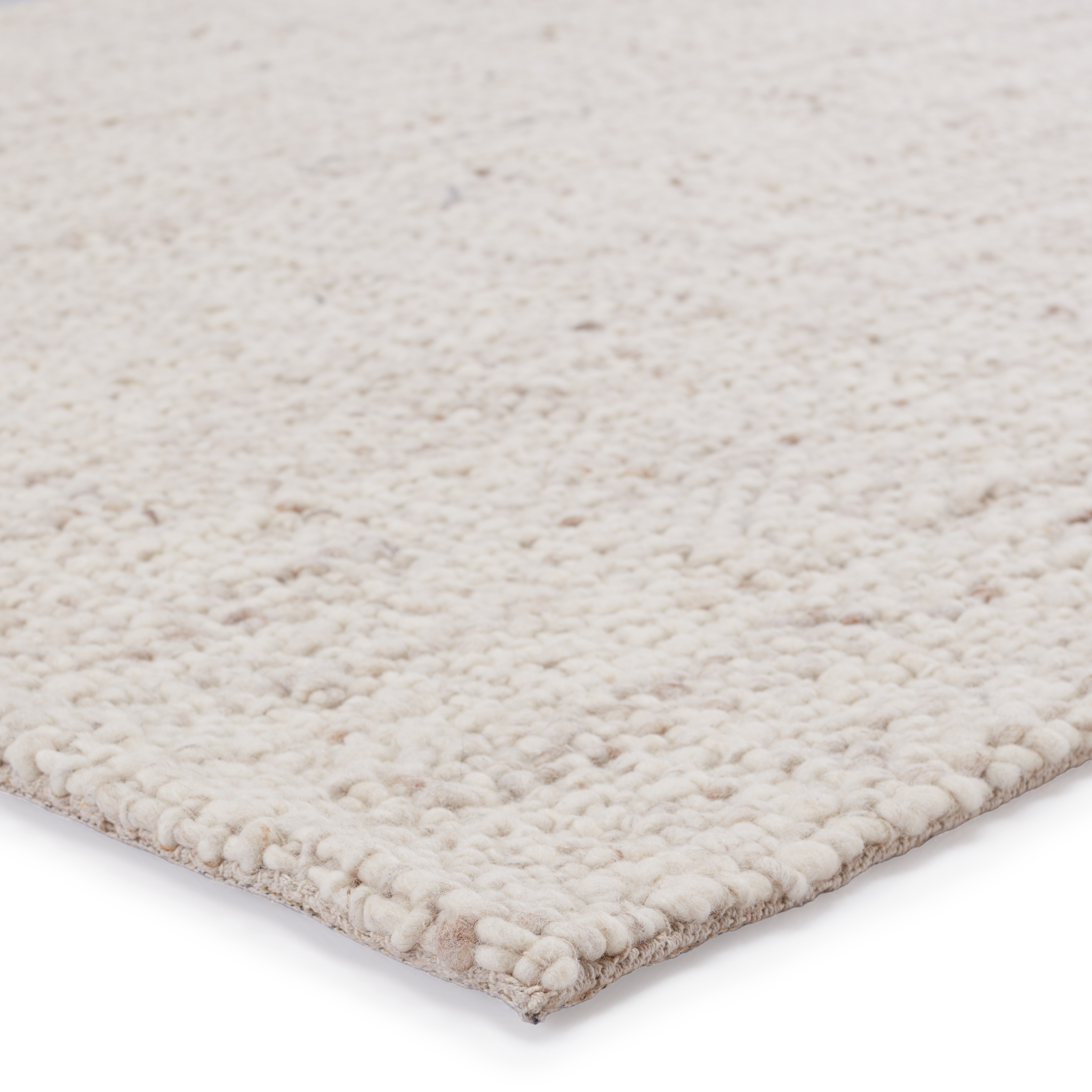 Season Handmade Solid Cream/ Tan Area Rug (8'X10') - Image 1