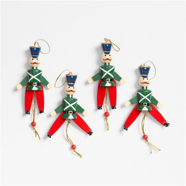 Green Jumping Jack Christmas Tree Ornament, Set of 4 - Image 0