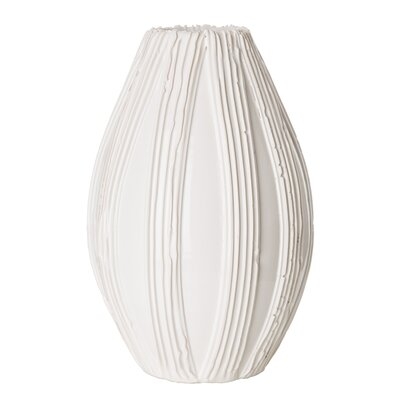 Alpine White 15'' Ceramic Table Vase - Image 0