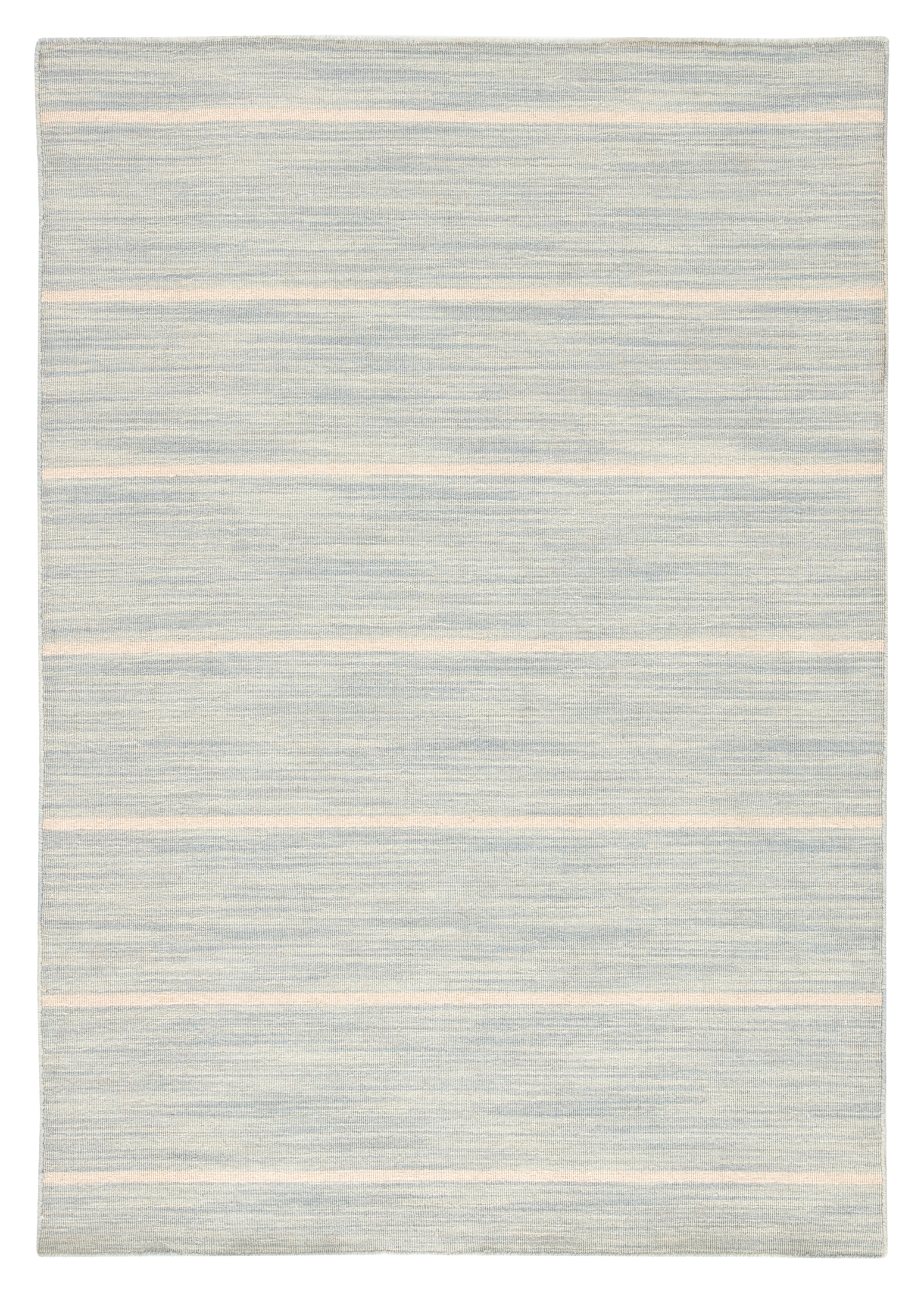 Cape Cod Handmade Stripe Blue/ White Area Rug (7'10" X 9'10") - Image 0