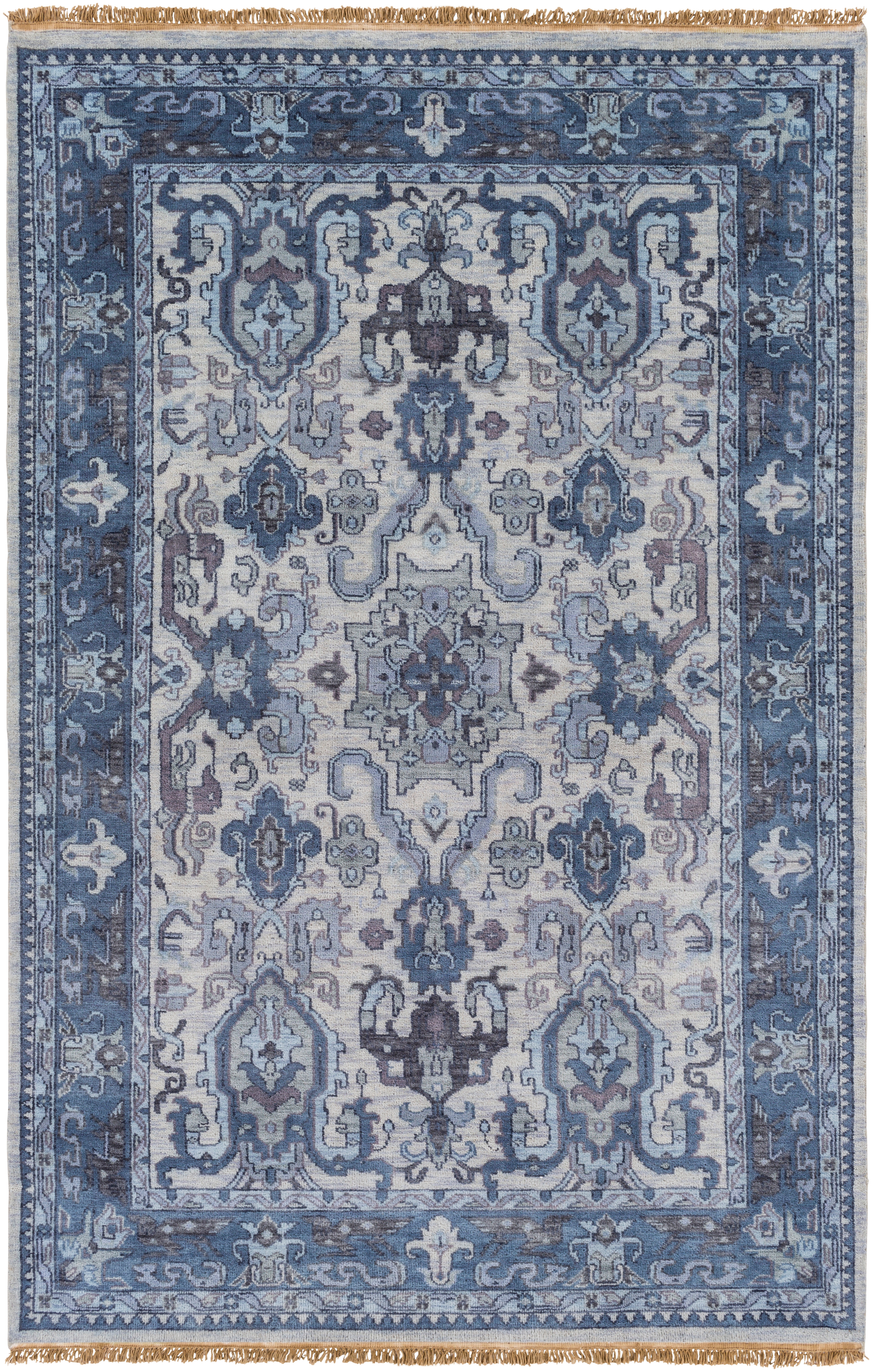 Zeus Blue Indoor 12' x 15' Handmade Rug - Image 0