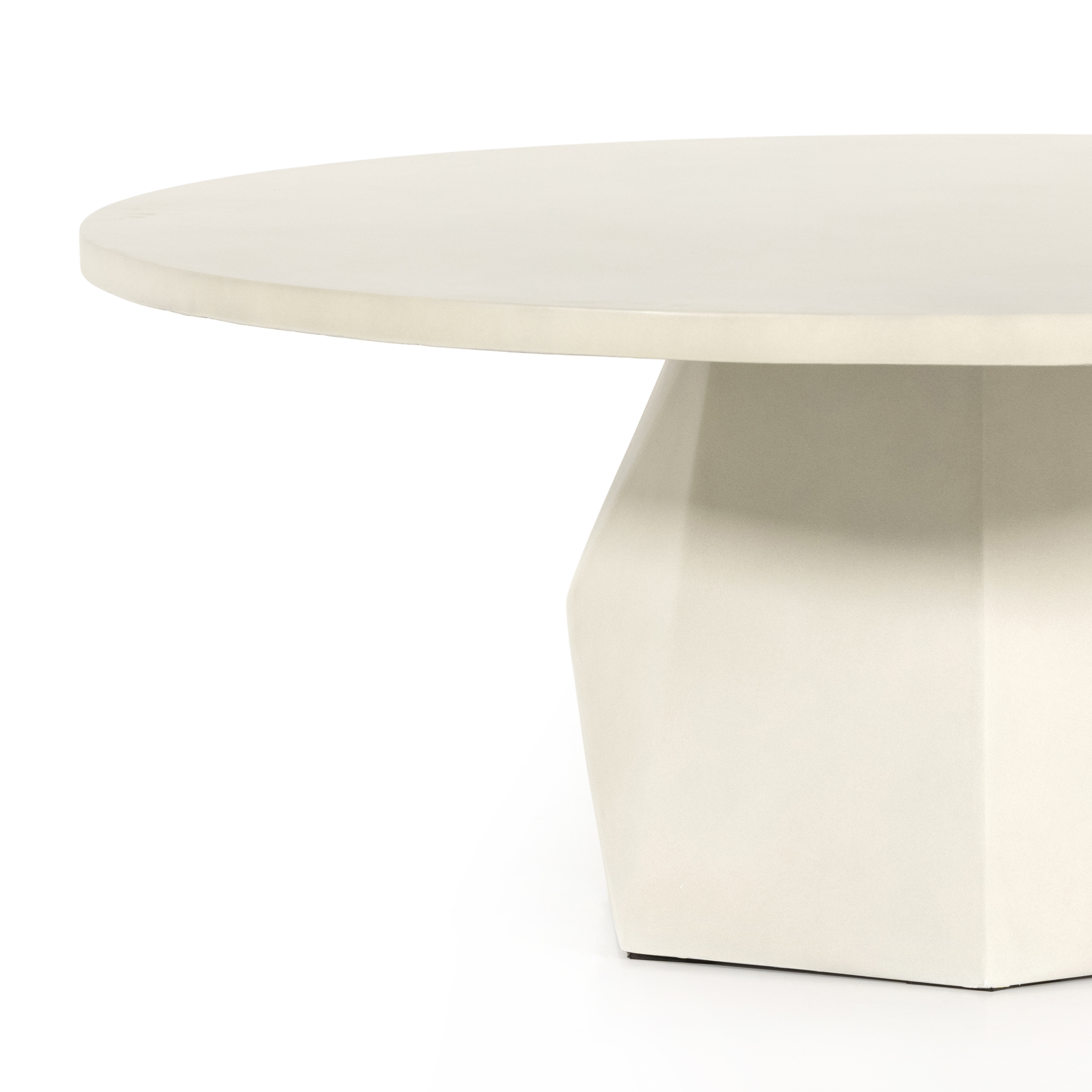 Bowman Outdoor Coffee Table-White Cncrt - Image 8