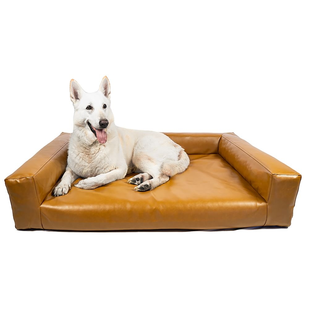 Blvd Dog Bed, Savannah Saddle Leather, Large - Image 0