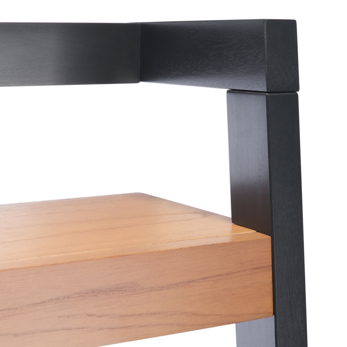 Beauregard 5 Tier Leaning Etagere - Natural / Charcoal - Safavieh - Image 3