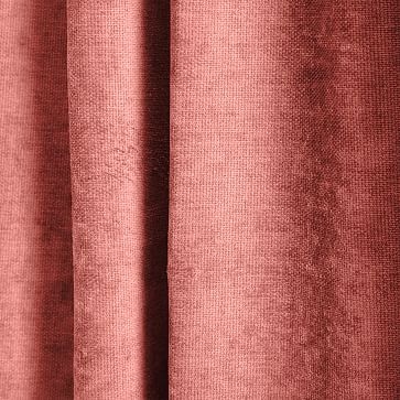 Textured Upholstery Velvet Curtain, Set of 2, Pink Grapefruit, 48"x84" - Image 2