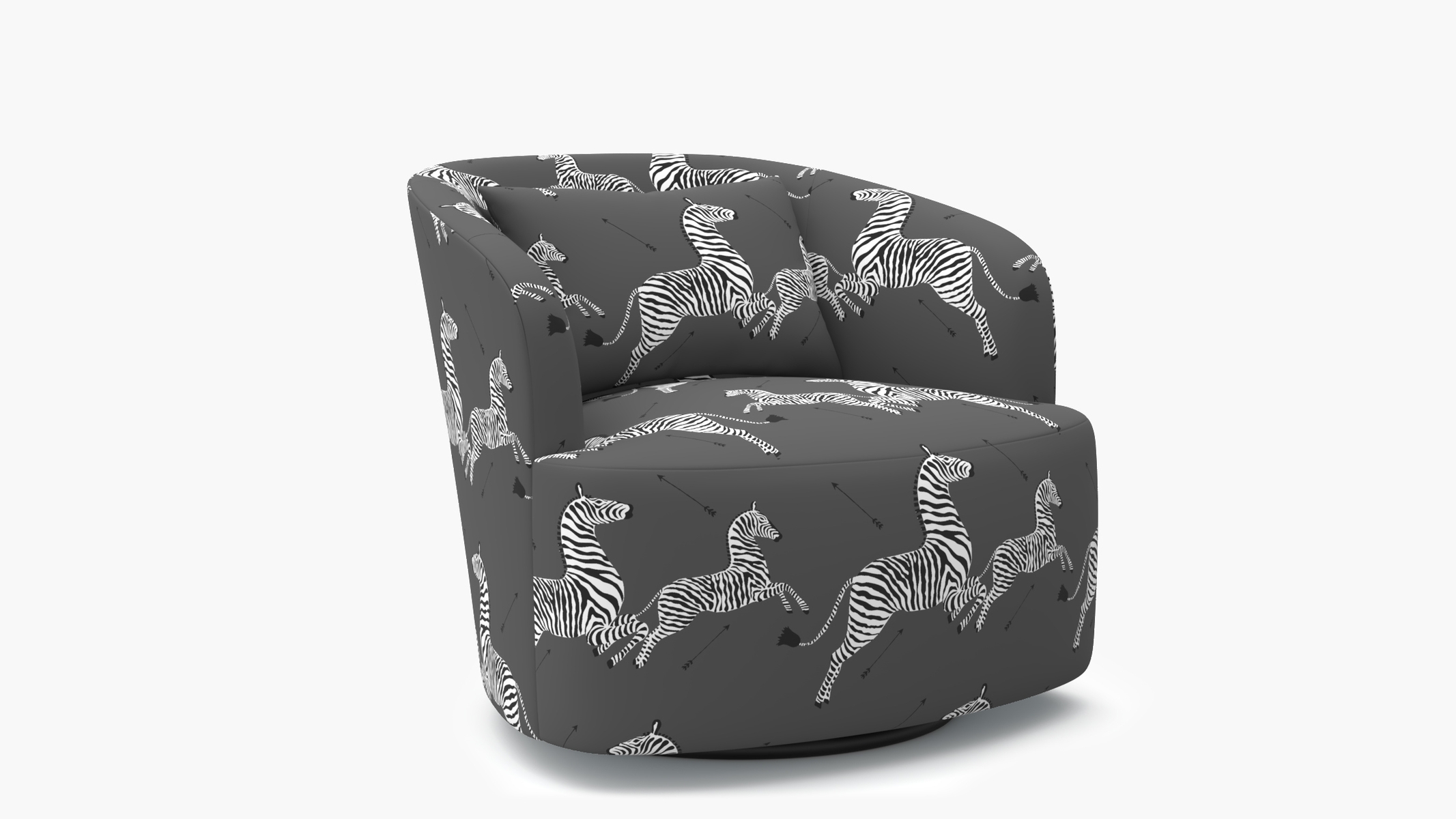 Deco Swivel Chair, Slate Zebra - Image 1
