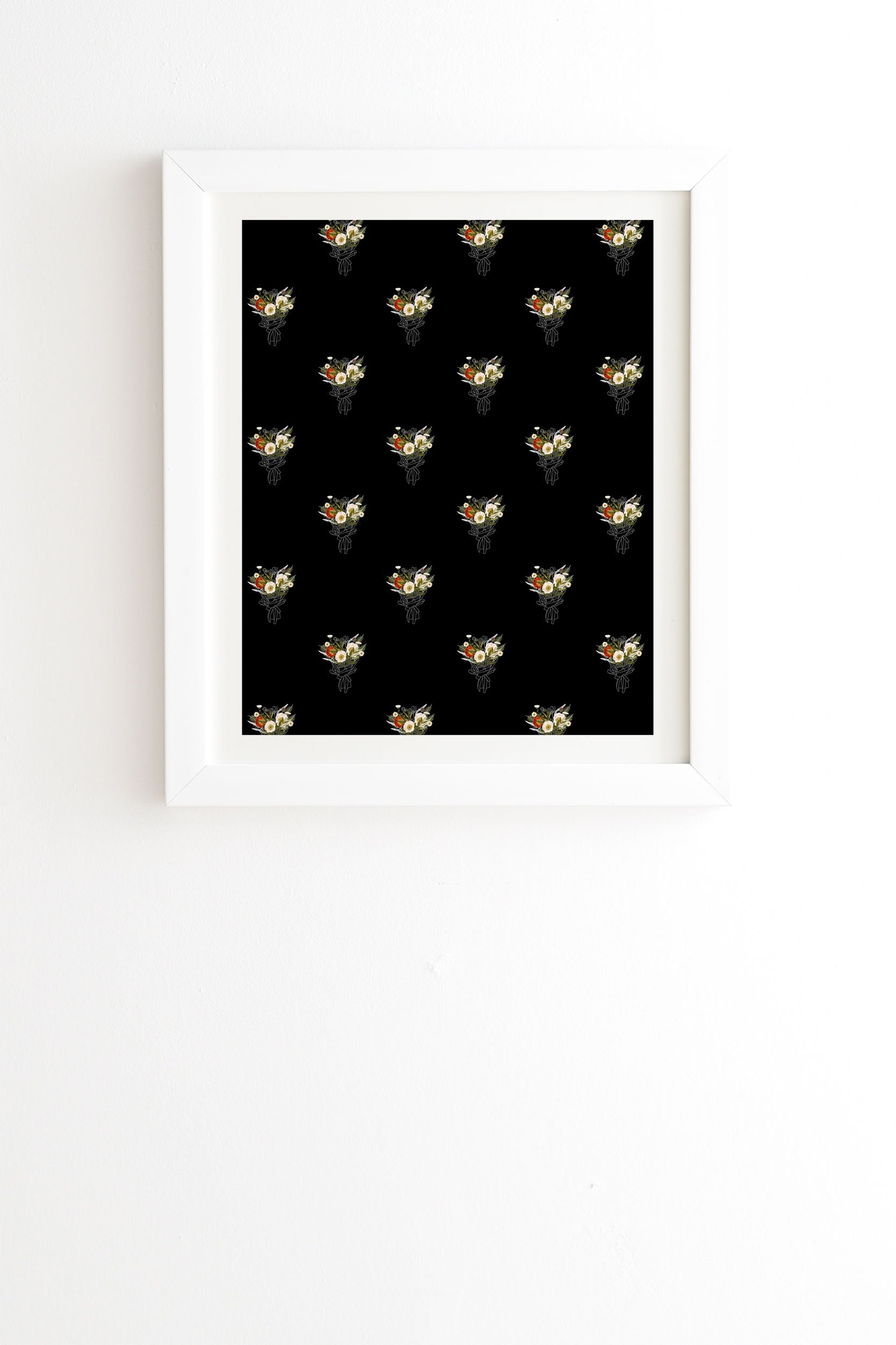 Iveta Abolina Cora Poppy White Framed Wall Art - 11" x 13" - Image 0