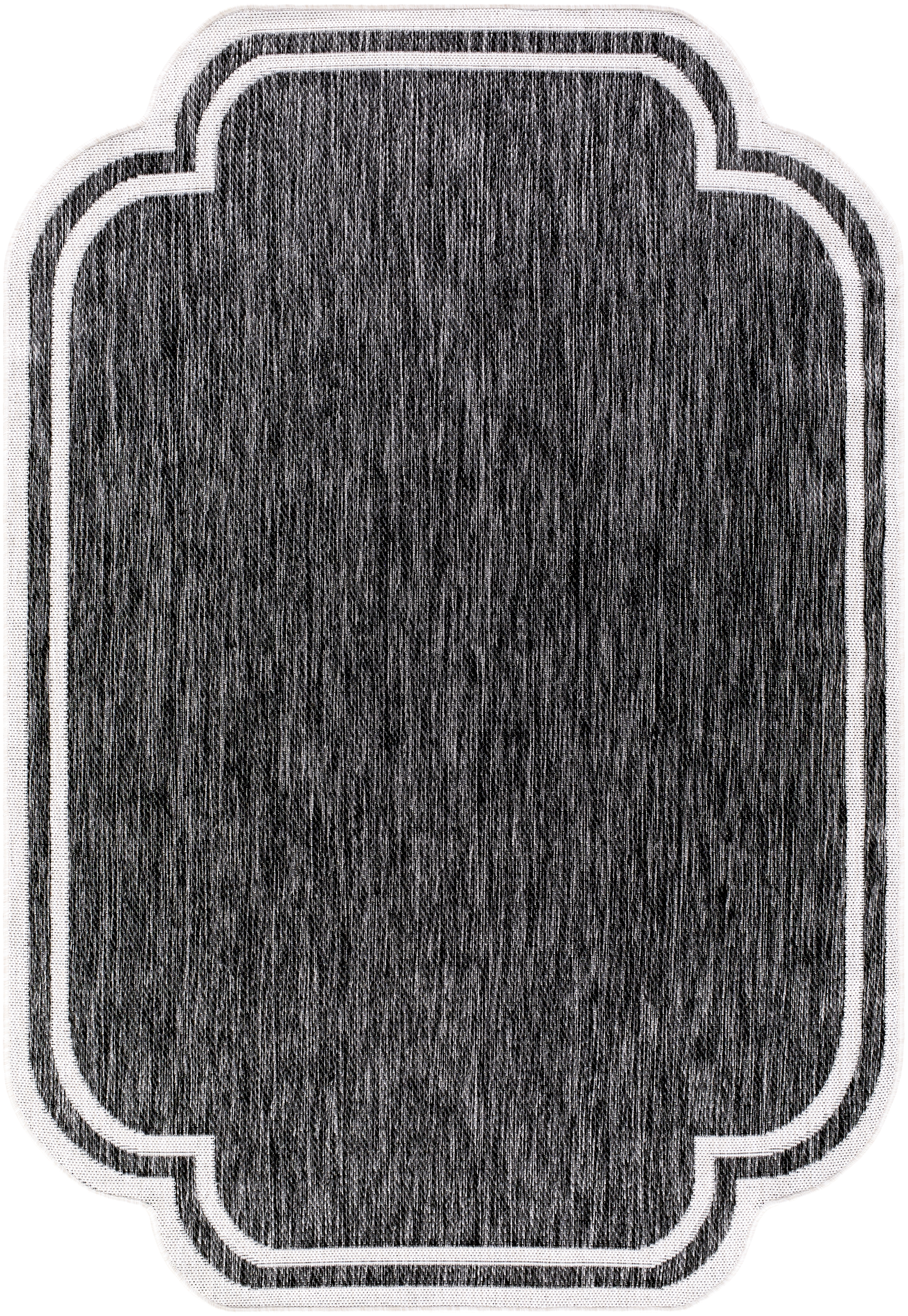 Miami Beach Black Outdoor 2'4" x 3'9" Machine Woven Rug - Image 0