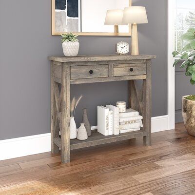 Breakwater Bay Dacia 36W Narrow Console Table With Drawers In Lakewood White - Assembled - Image 0