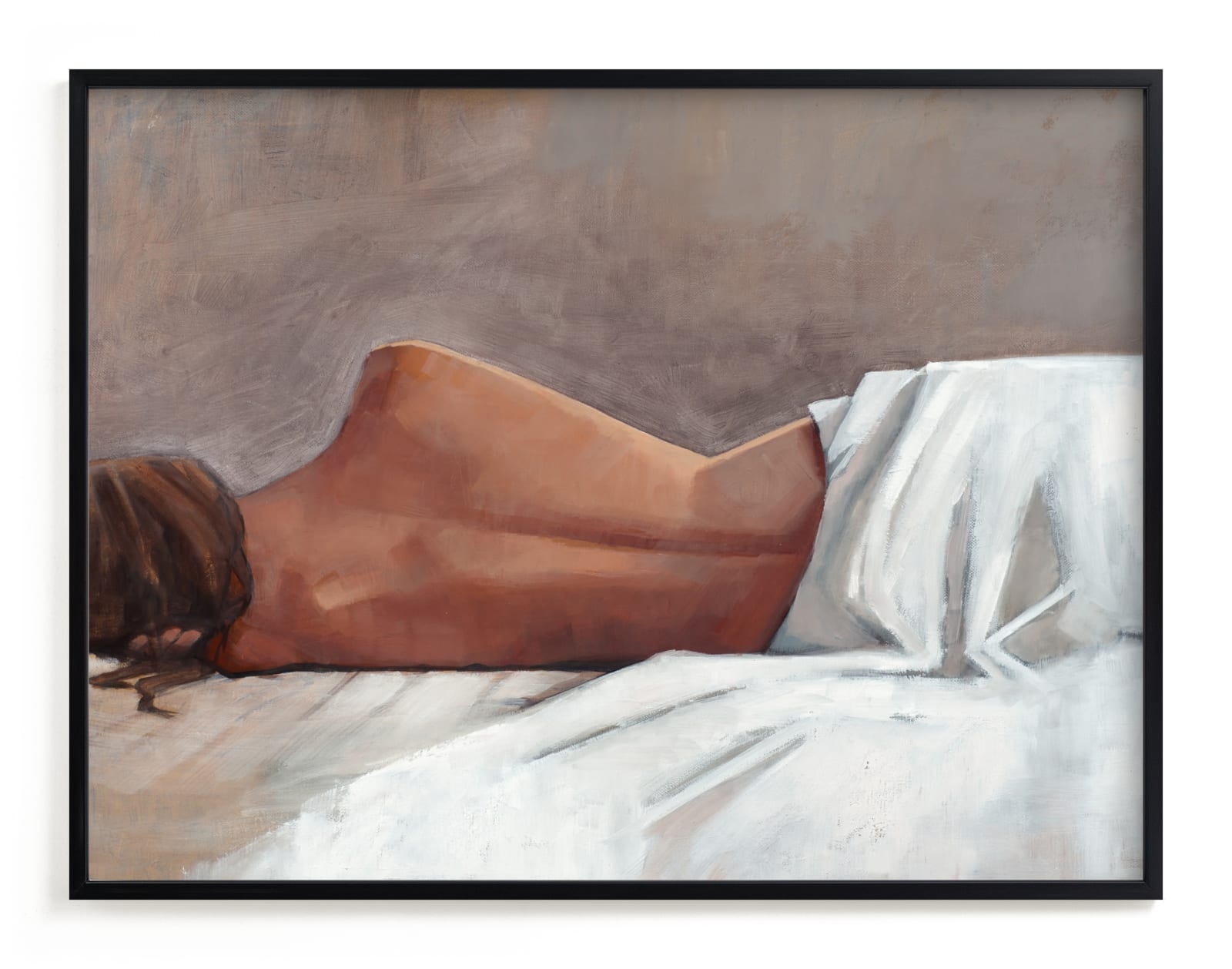 Draped Figure Study In White Open Edition Fine Art Print - Image 0