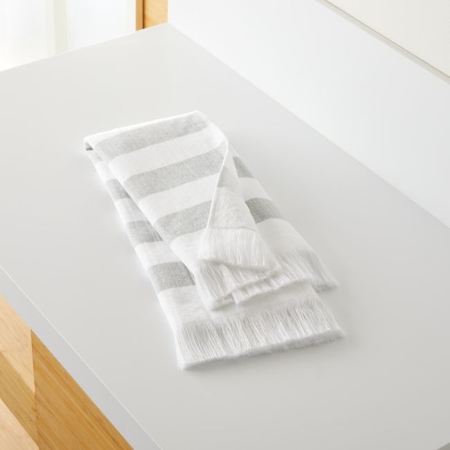Organic Cedros Grey Hammam Hand Towel - Image 0