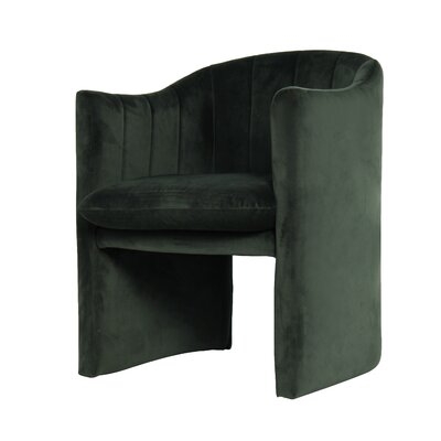 Rhoads Velvet Upholstered Arm Chair in Green - Image 0