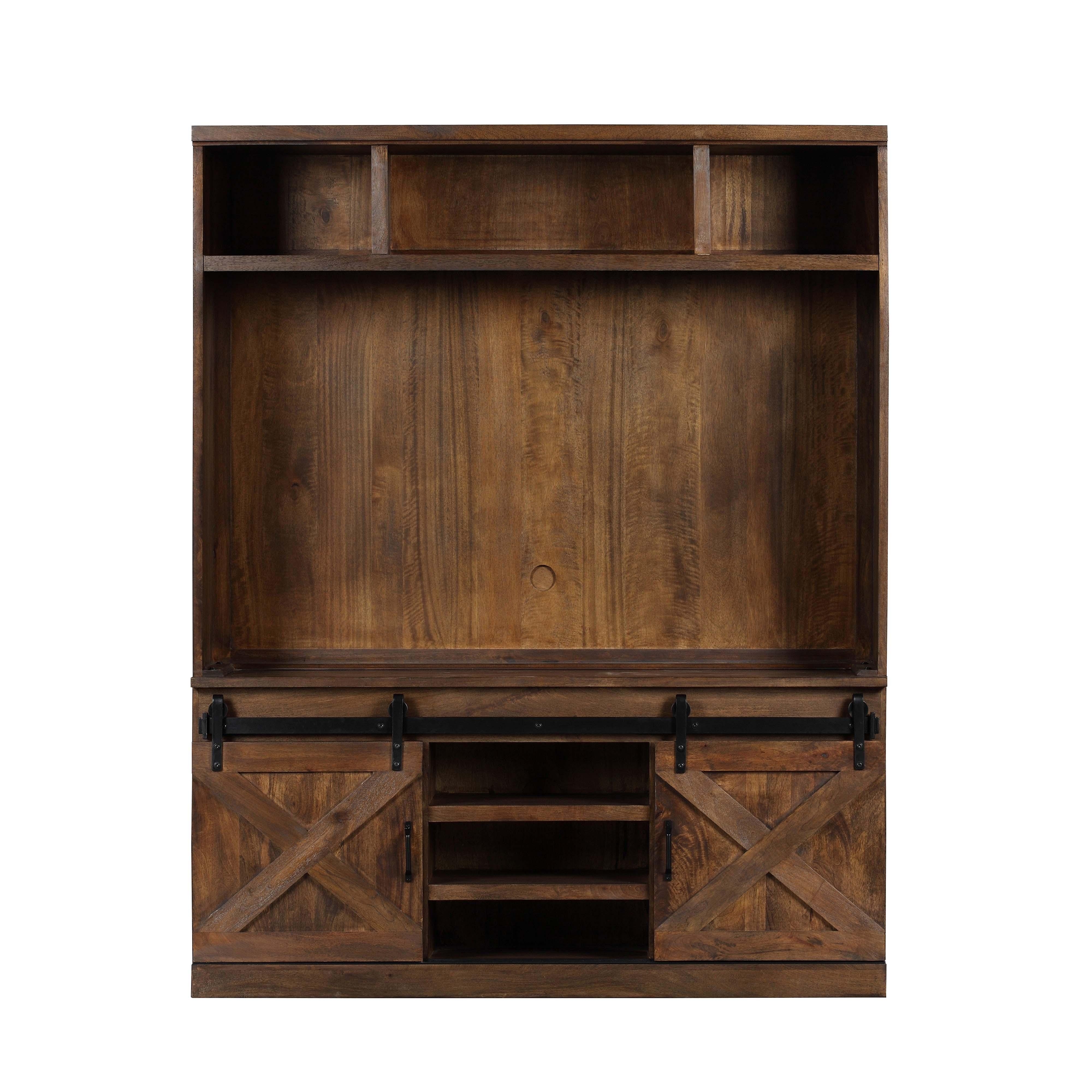 Dawson Rustic Brown Entertainment Center - Image 1
