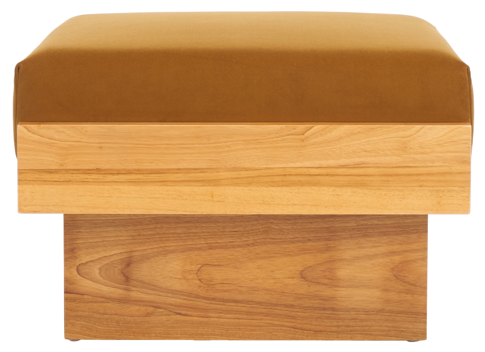 Tarilynn Ottoman - Mustard / Natural - Safavieh - Image 0