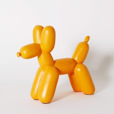 Balloon Dog Ceramic Bookend Decor And Modern Home Decor Sculpture, (orange) - Image 0