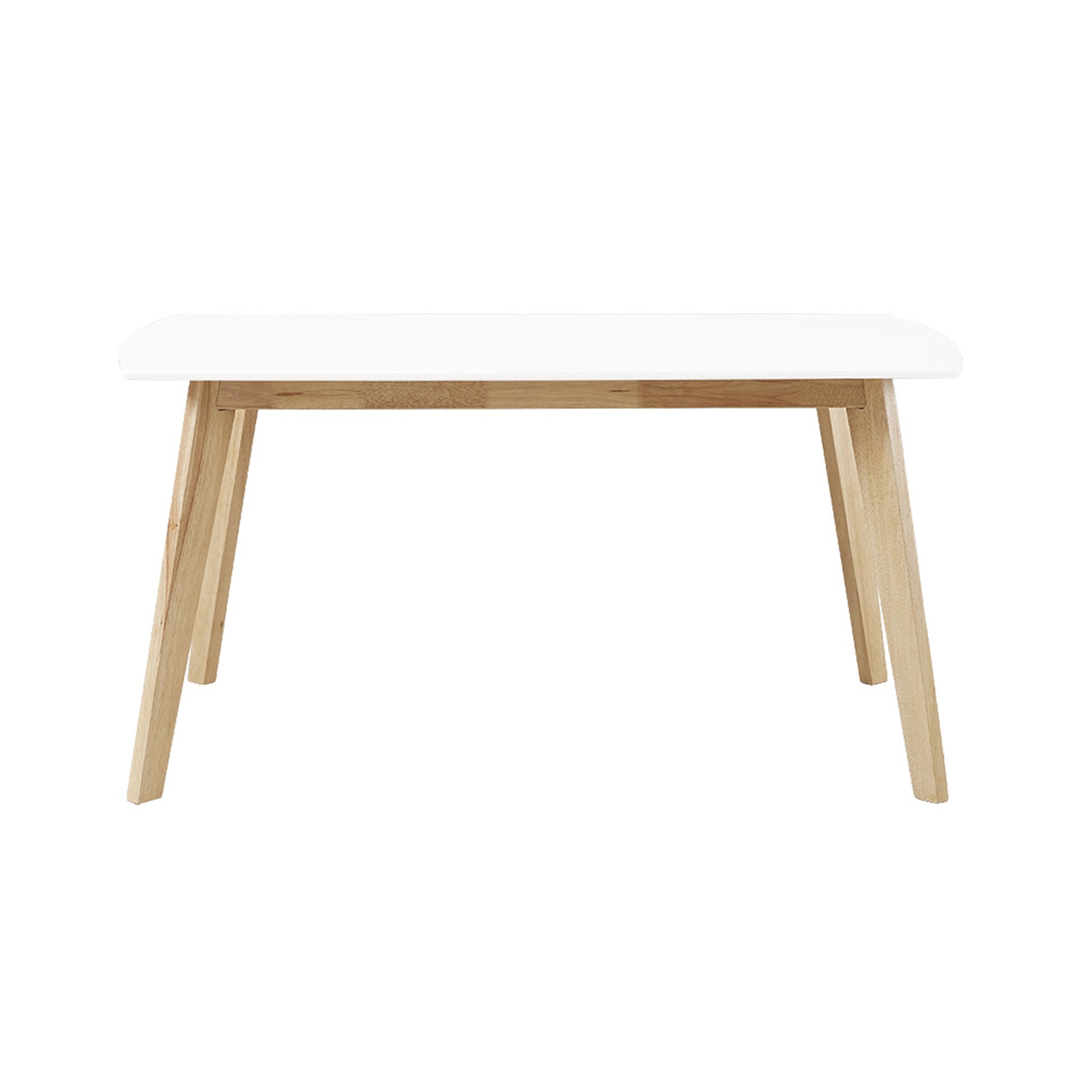 60" Mid Century Modern Wood Dining Table - White/Natural - Image 3