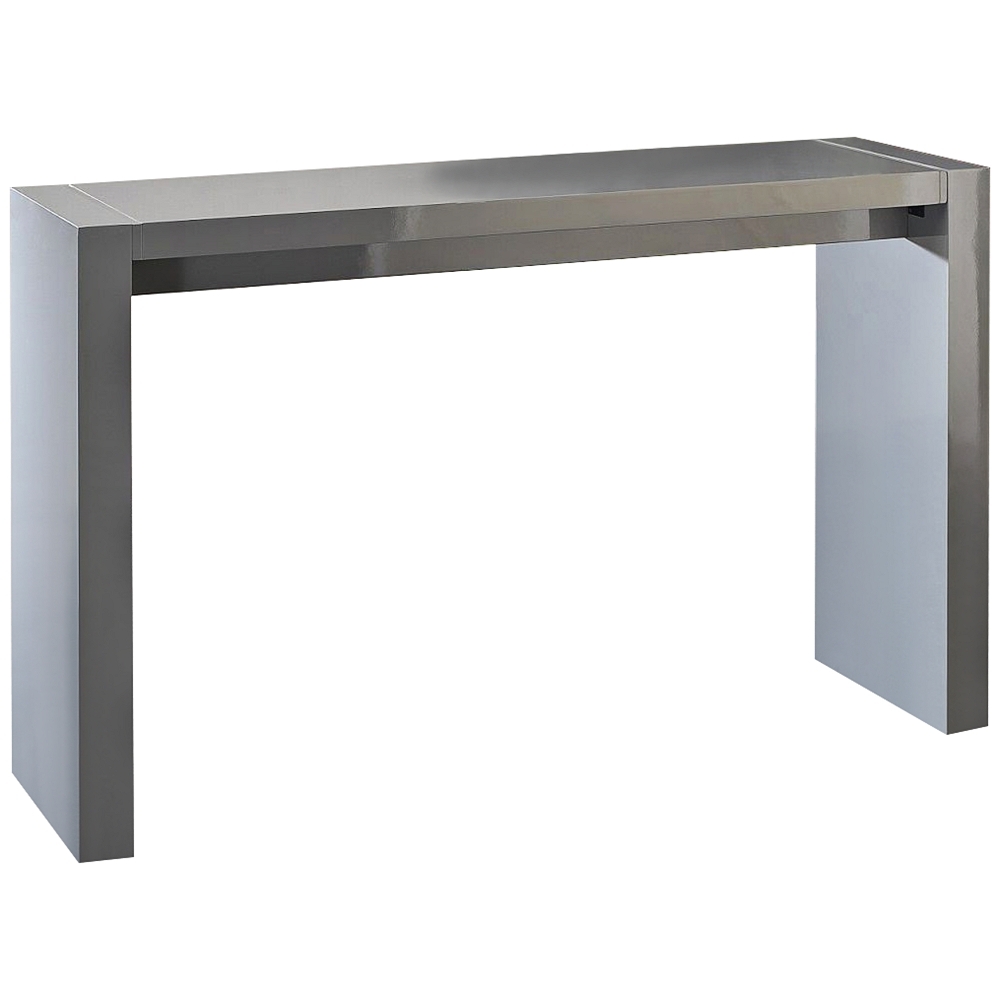 Velia High-Gloss Gray Contemporary Bar Table - Style # 8T409 - Image 0