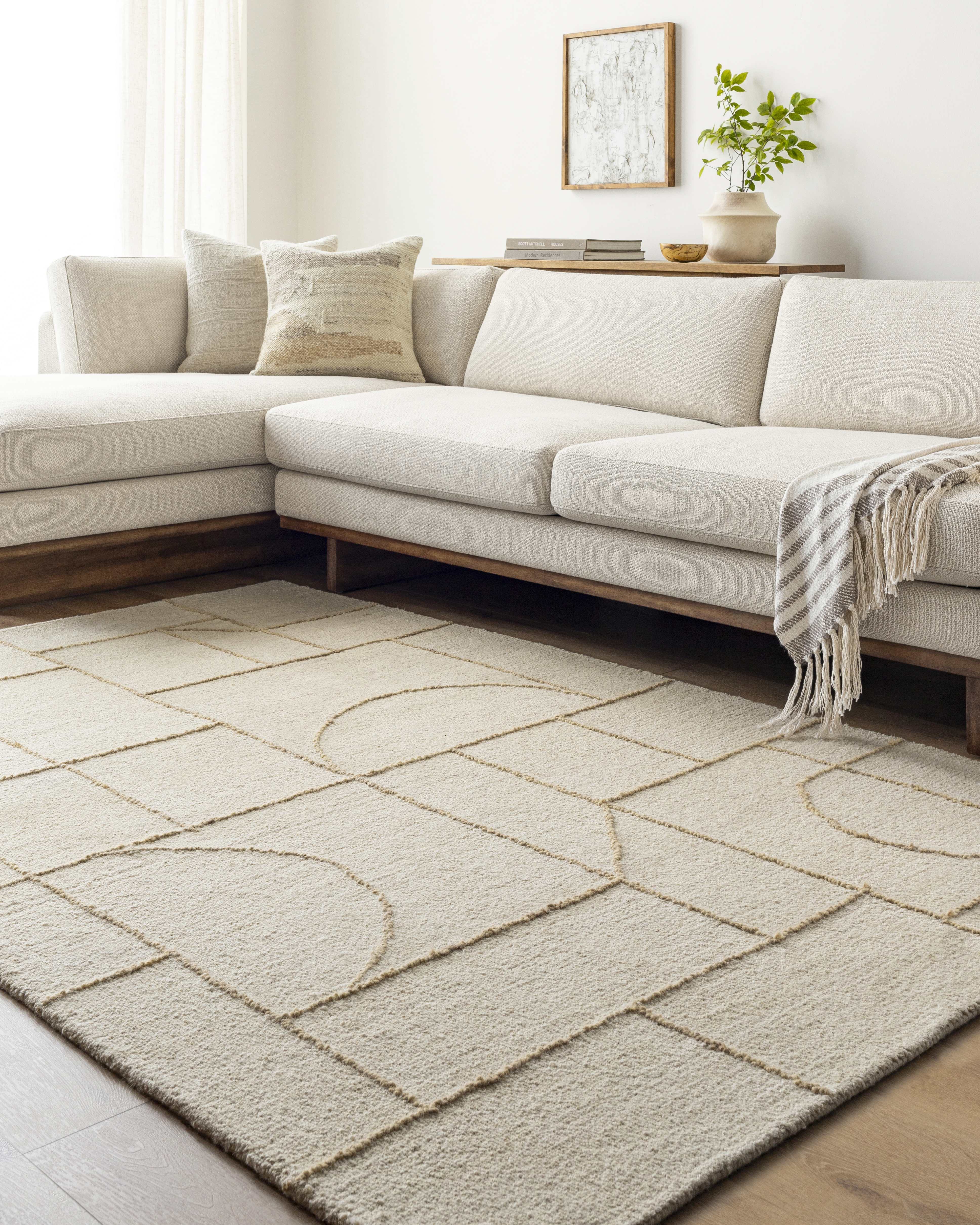 Jules Beige Indoor 2' x 3' Handmade Rug - Image 1