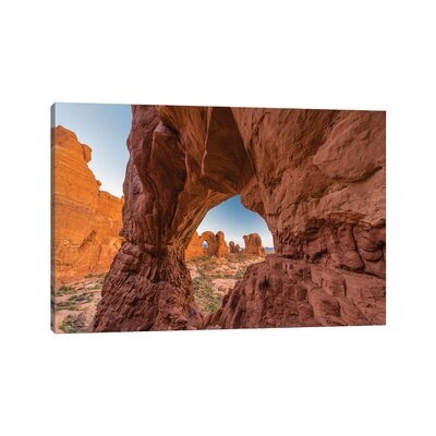Double Arch Seen Through Cove Arch, Arches National Park, Utah - Image 0