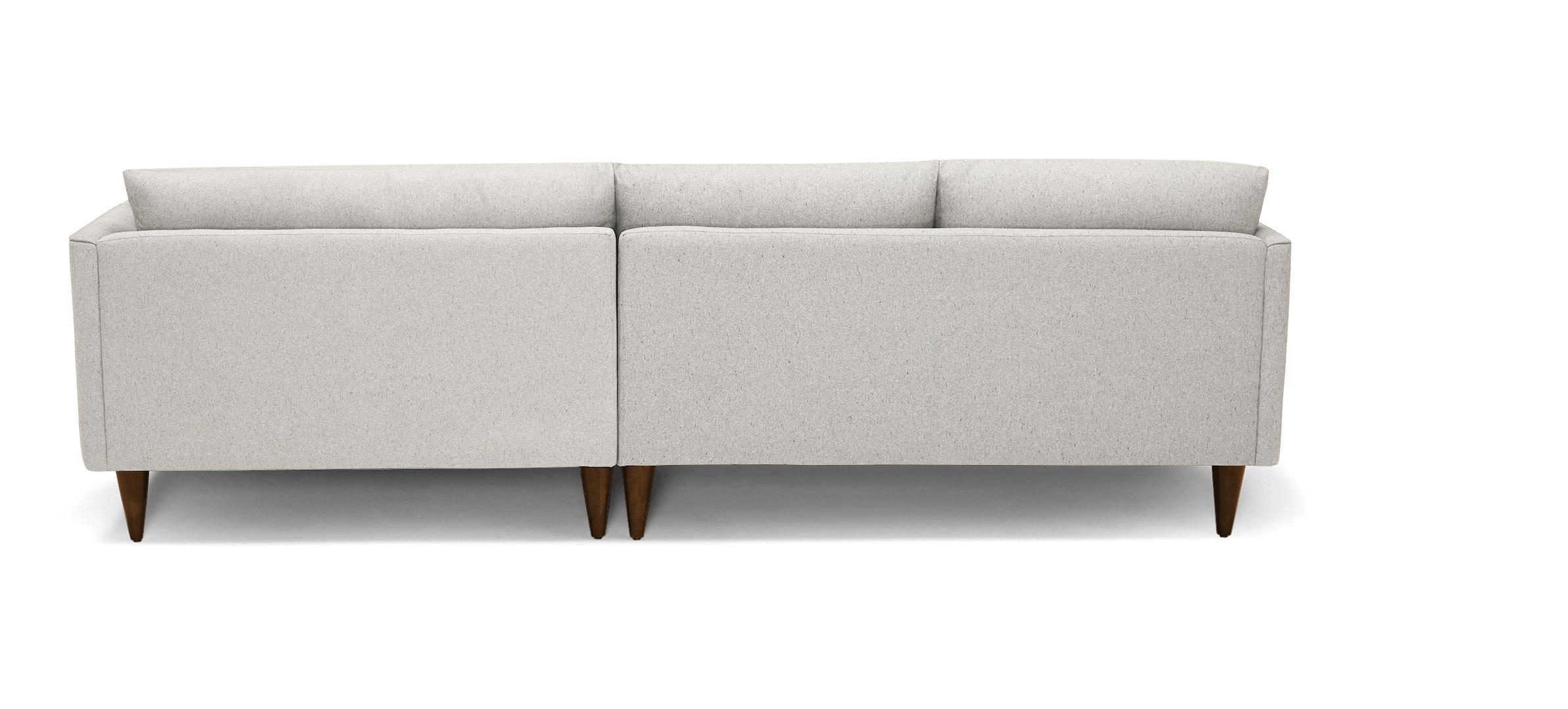 Gray Lewis Mid Century Modern Sectional - Bloke Cotton - Mocha - Right - Cone - Image 4