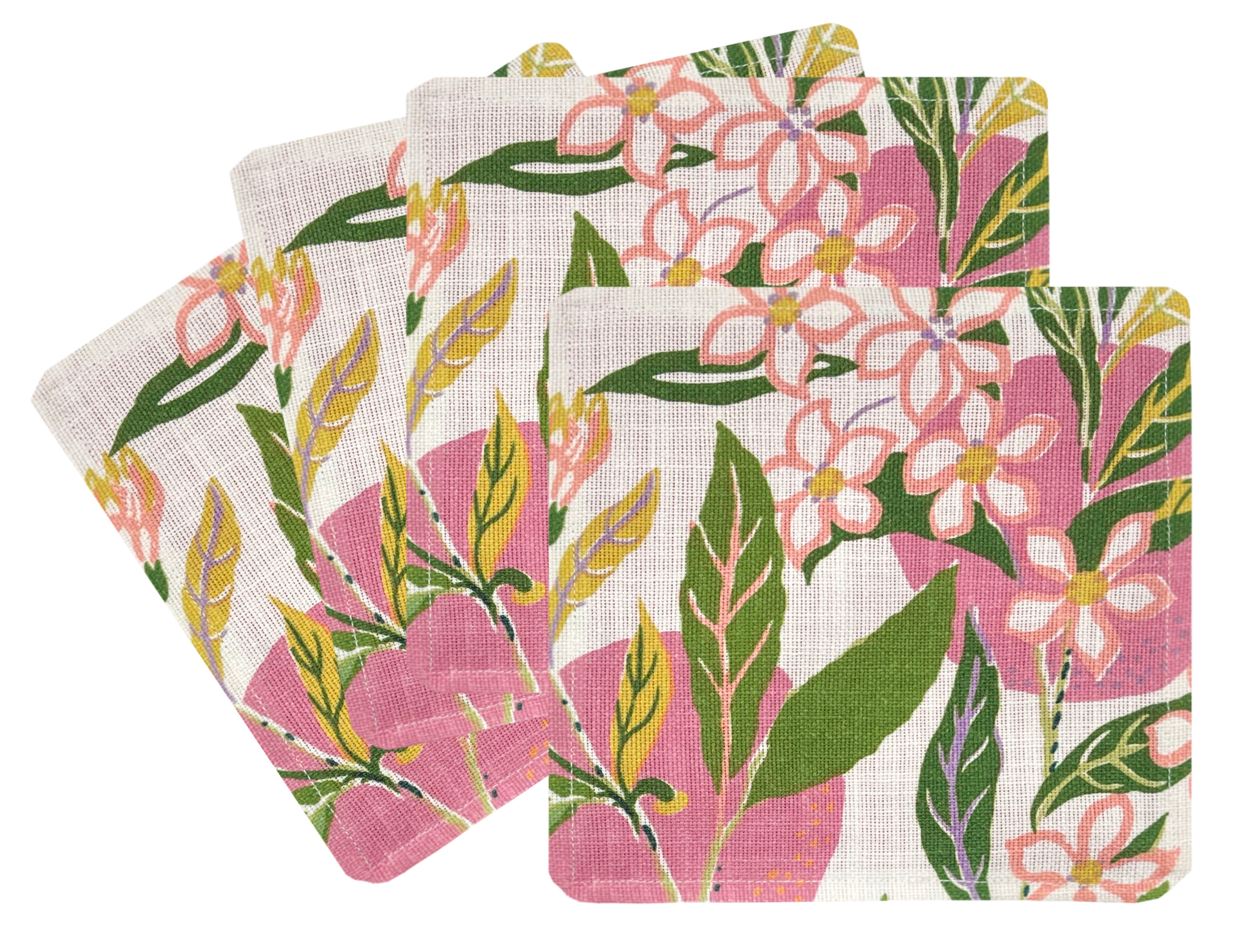 COCKTAIL NAPKINS :: CITRUS GARDEN // ROSÉ PINK | SCHUMACHER - Celadon - Image 0