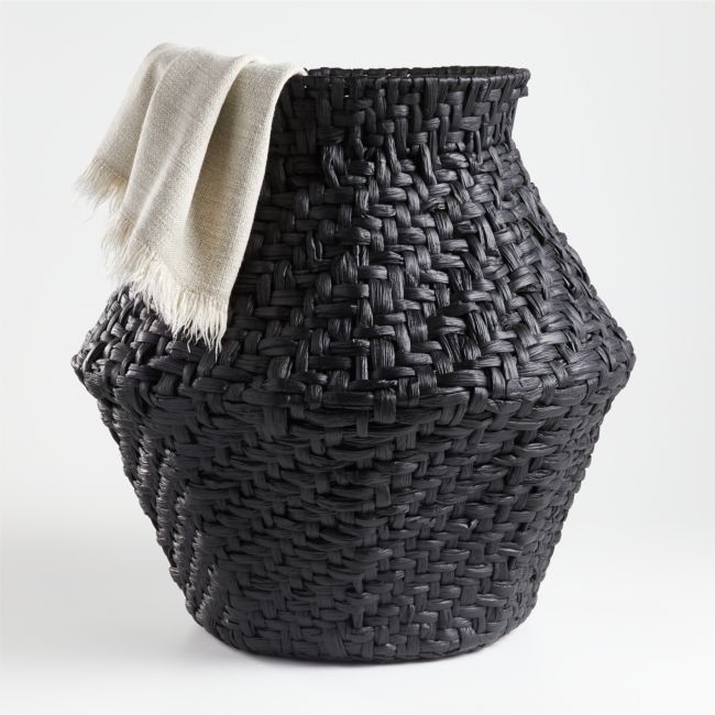 Black Wonky Weave Basket - Image 0